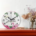 thumbnail image 2 of GZHJMY Pink Flamingo Wall Clock, 10" Silent Non Ticking Round Clock, Oil Painting Easy to Read Clock for Living Room Bedroom Bathroom Home Decor Holiday Gifts, 2 of 7
