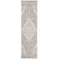 thumbnail image 2 of SAFAVIEH Classic Vintage Tris Floral Bordered Polyester Runner Rug, Silver, 2'3" x 8', 2 of 7