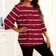 thumbnail image 2 of TaTaai Women's Gradient Print Long Sleeved T-shirt, Plus Size Round Neck Top, Lightweight Soft Design, All Seasons Wear, Casual Daily Party Work Dating Home Outfit Gift, 2 of 6