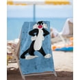 thumbnail image 2 of Looney Tunes Beach Towel, 30"x60" Sylvester Character Beach Towel, 2 of 6