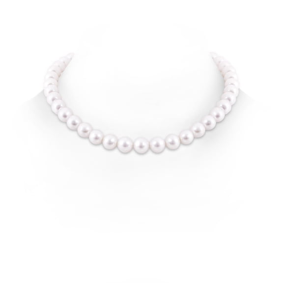 ANGARA 16" Single Strand Freshwater Cultured Pearl Choker in 14K White Gold for Women | June Birthstone, Birthday, Anniversary, Jewelry Gift for Women | Pearl Necklace