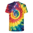 thumbnail image 3 of Mens Tie-dye T Shirt Short Sleeve Crew Neck Fitted Colorful Tees S-5X Plus Size Tops Summer Casual Tshirts (XL, Multicolor 02), 3 of 5