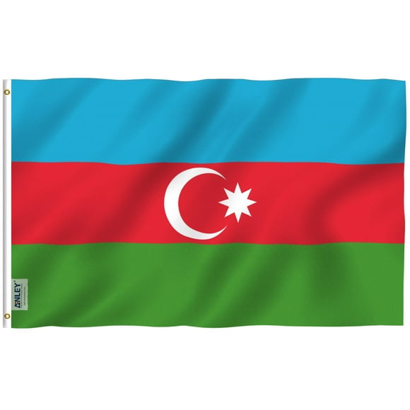 ANLEY Fly Breeze 3x5 Feet Azerbaijan Flag - Republic of Azerbaijan Flags Polyester