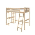thumbnail image 3 of Scandinavian High Loft w/ Side Desk & Shelves, Blonde, 3 of 10