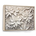 thumbnail image 2 of Designart "Whimsical Blooms Of Beige Paper Poinsettias I" Poinsettias Floater Framed Wall Decor, 2 of 5