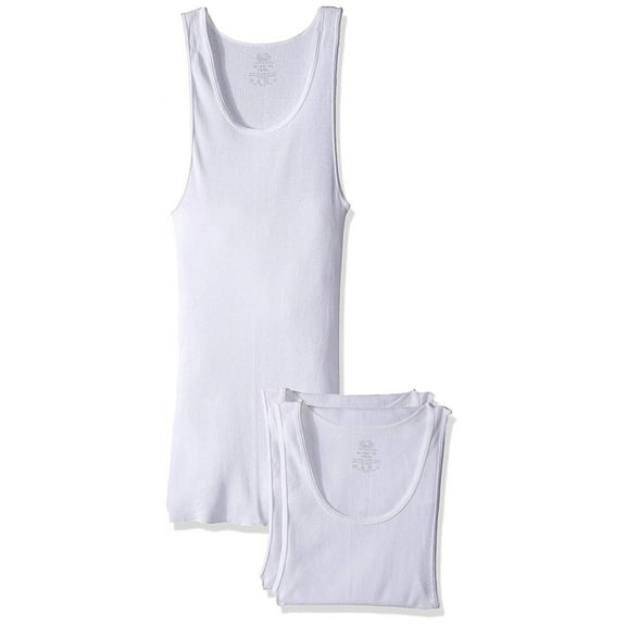 "Fruit of the Loom Big Boys' 3-Pack A-Shirts (Sizes 8 - 20) - white, 14 - 16 (Big Boys)"