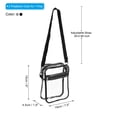 thumbnail image 2 of Unique Bargains Sac à Main en PVC Transparent Approuvé pour le Stade, Noir/gris, Sac à Main 2 Pièces, 2 of 6