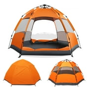 Instant Pop Up Camping Tent Easy Setup Automatic Hydraulic Water Resistant with Rain Fly Portable Lightweight Great for Outdoor Beach Backpacking Hiking (6 Person)