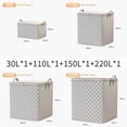 thumbnail image 2 of Bxaolu Clothes Storage Bags - 100L Blanket Organizers and Storage for Closet Large Storage Bins with Lids and Zipper, Storage Containers for Comforter, Pillow and Sweater (Grey, 1Pack), 2 of 8
