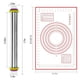 thumbnail image 4 of Kit combinado de rodillo antiadherente y alfombrilla de silicona para repostería, rodillo ajustable con anillos de grosor, rodillo para hornear fondant, pizza, pastel, pasta, masa, galletas (rojo), 4 of 5