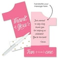 thumbnail image 2 of Big Dot of Happiness 1st Birthday Girl - Fun to be One - Shaped Thank You Cards - First Birthday Party Thank You Note Cards with Envelopes - Set of 12, 2 of 7