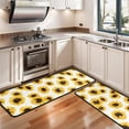 thumbnail image 3 of Kitchen Rugs Sets Of 2,White Sunflower Pattern Anti Fatigue Kitchen Mat Rugs Non Slip Washable,Decorative Kitchen Floor Mats for Kitchen,Sink,Laundry,17"x47"+17"x47", 3 of 5