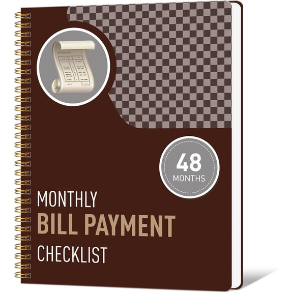 monthly bill payment checklist & Financial Planner Notebook – 4-Year Budget Organizer with 960 Bill Records, Income & Expense Tracker, Debt Payoff Log, and Savings Goals