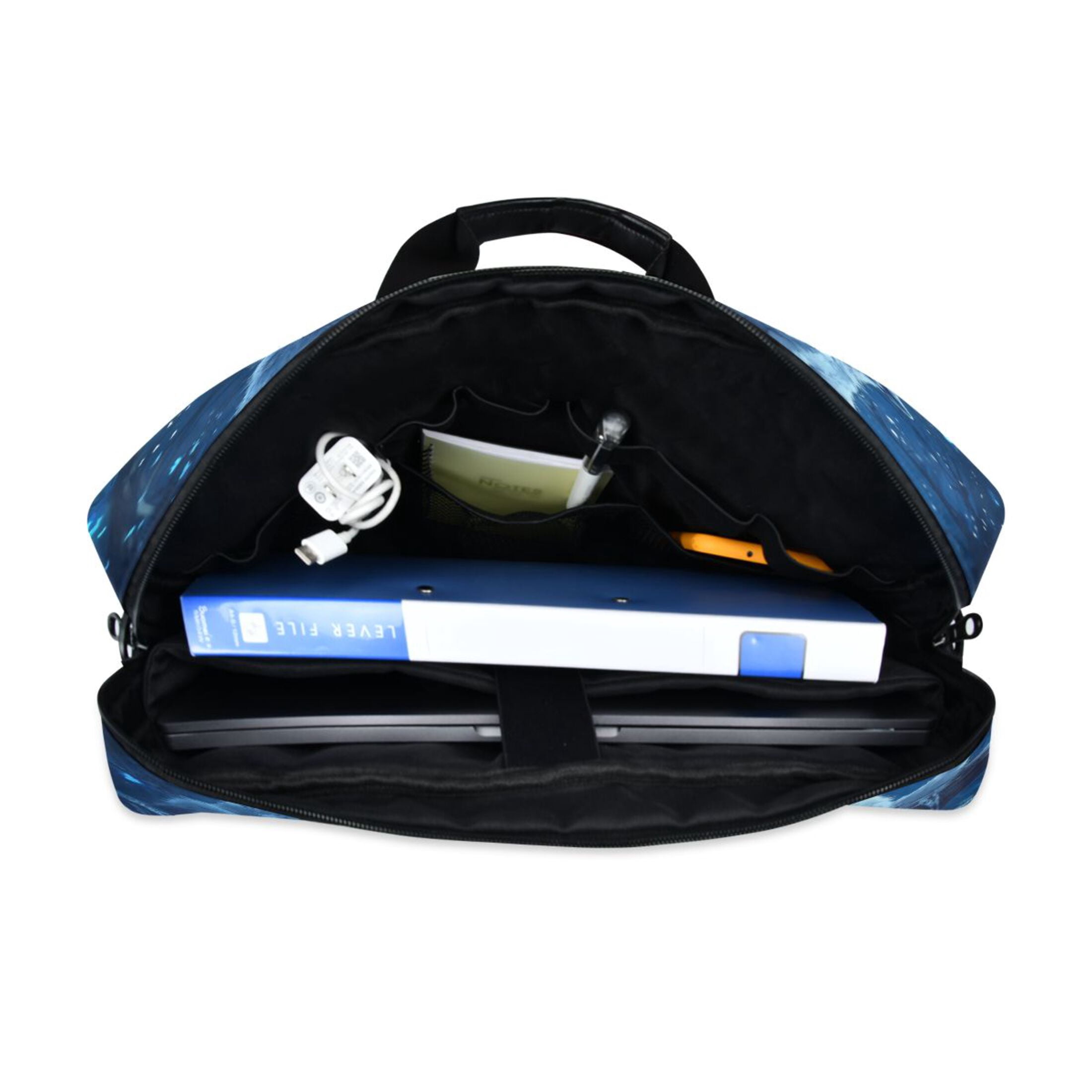 16" Laptop Tote Bag Laptop Sleeve Case Computer Briefcase for Work & Travel Three Blue Wolves