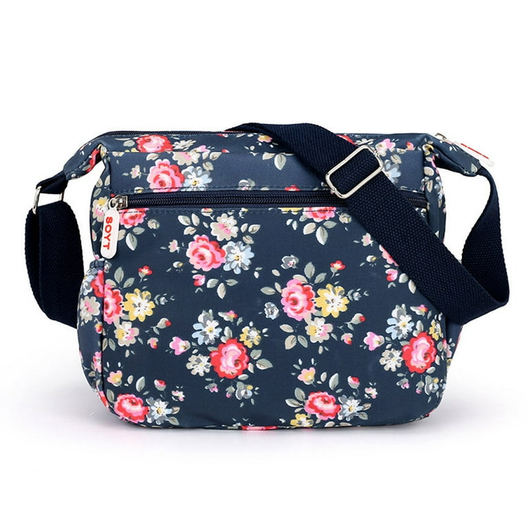 Navy floral handbag hotsell