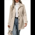 thumbnail image 3 of Women'S Winter Classic Outwear Overcoat with Pockets Single Breasted Pea Coat XL, 3 of 6
