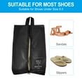 thumbnail image 4 of Uxcell Waterproof Shoes Bags, Travel Storage Bag Shoes Organizer with Zipper, 2 Pack Black, 4 of 6