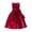 Wine, variant on Girls Dress Flower Girls Dress Blue Belted Wedding Party Bridesmaid Dress For Girls Sleeveless Formal Dress Pink 3 Years