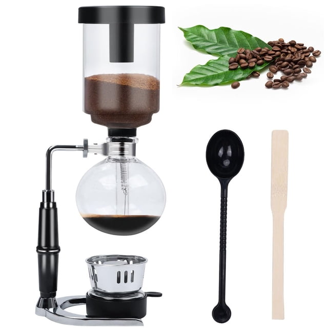 Cafetera Sifon Japones, Cafetera al Vacio, Juego de Sifon Japones Cafe, Sifon Cafetera de Mano, Filtro de Máquina de Cafetera Sifon Tipo Vidrio