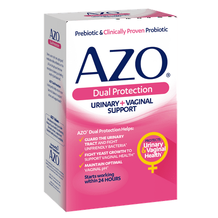 AZO Dual Protection Urinary and Vaginal Support*, Prebiotic and Probiotic Blend, 14 Count
