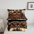 thumbnail image 5 of jejeloiu Wild Duck Full Size Comforter Sets,Patchwork Pattern Bedding Comforter Set For Boys,Rustic Multi,Black Reversible,3-Piece,1 Comforter and 2 Pillowcases, 5 of 7
