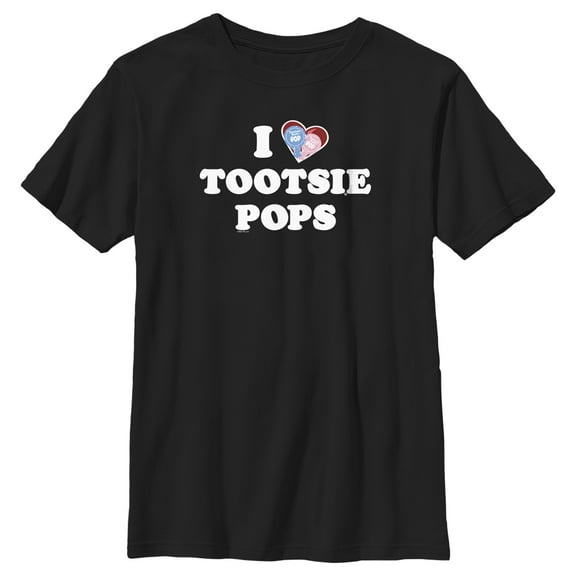 Boy's Tootsie Pop I Love Tootsie Pops Graphic Tee Black X Large