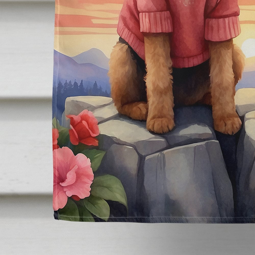 Airedale Terrier Two Hearts House Flag 28 in x 40 in