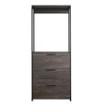 thumbnail image 2 of Newboti Furniture Monica Wood Walk-in Closet with Three Drawers and One Shelf in Rustic Gray 17435, 2 of 5