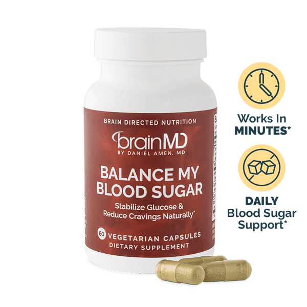 BrainMD Balance My Blood Sugar 60 Vegetarian Capsules for Glucose Support
