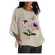 thumbnail image 2 of Fiudx Ofertas y Liquidaciones Blusa Holgada con Estampado de Manga 3/4 para Mujer, Estilo Informal, con Estampado de Alzheimers, 2 of 4