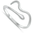 thumbnail image 4 of Serpent Snake Viper Reptile Ring .925 Sterling Silver Band Jewelry Female Male Unisex Size 8, 4 of 4