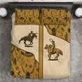 thumbnail image 2 of Cowboy Bedding Set Horse Riding Retro Western Yoke Beige DT05, 2 of 7