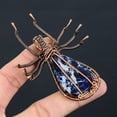 thumbnail image 4 of Natural Sodalite Gemstone Handmade Copper Wire Wrap Spider Pendant 2.56", 4 of 4