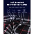 thumbnail image 3 of Pogiun Boys Pajama Shorts Soft Micro Fleece PJ Bottoms for Kids Printed Plaid Design Boy's Sleepwear Black/White/Red 8-10y, 3 of 7