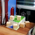 thumbnail image 4 of serony Wooden Base Place Card Holder Buffet Reservation Picture Clip Stand Holiday Wedding Banquets Party Table Setting Decorations Star, 4 of 5