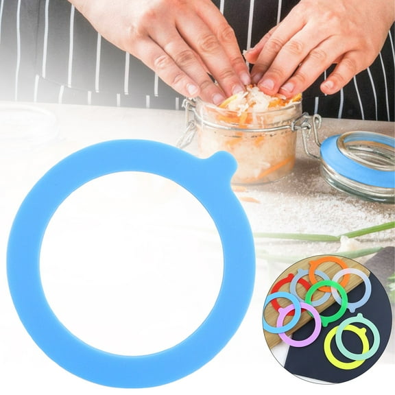 Silicone Replacement Gasket, Light Blue, 9*9,Silicone Jar Gaskets Replacement Silicone Seals Airtight Silicone Gasket Sealing Rings for Regular Mouth Canning Jar