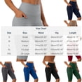 thumbnail image 3 of Yourumao Biker Shorts for Women with Pocket High Waisted Skinny Shorts Tummy Control Knee Length Pants Solid Summer Shorts for Athletic Workout, 3 of 6