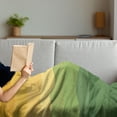 thumbnail image 3 of Abstract Soft Flannel Fleece Throw Blanket, Green and Yellow Colored Wavy Lines Curves Earth Inspired, Cozy Plush for Indoor and Outdoor Use, 70" x 90", Reseda Green Mustard, by Ambesonne, 3 of 5