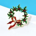 thumbnail image 5 of Enamel Flower Garland Brooch Rhinestone Enamel Bow Brooch Jewelry Christmas Accessories Dress Sweater Accessories, 5 of 6