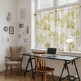 thumbnail image 5 of Watercolor Forest Green Kitchen Curtains 45 Inch Length, Abstract Modern Trees Tiers Curtains for Bathroom Bedroom Cafe, Light Filtering Small Window Treatment Short Tiered Drapes 2 Panels 42"Wx45"L, 5 of 8