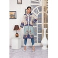 thumbnail image 4 of IshDeena Pakistani Kurtis for women Indian Style Cotton Tunics Womens Tops Printed Lawn (2X-Large, Dark Blue & Sky Blue), 4 of 6