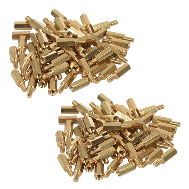100 Unids M3 Macho x M3 Hembra 11mm Longitud Latón Tornillo Rosca Separadores de Separador de PCB