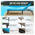 thumbnail image 2 of Outdoor Chaise Lounge Chairs 2-Pack, Adjustable Patio Lounge Chair Set, 2 of 7