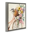 thumbnail image 4 of Stupell Industries Flower Swathed Bicycle Transportation Painting Gray Floater Framed Canvas Art Print Wall Art, 25 x 25, 4 of 10
