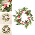 thumbnail image 4 of Corona colgante de puerta delantera Gloria decoración floral de flores artificiales, 4 of 8
