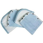 American Baby Company 4 Pack Organic Cotton Wash Cloth - Blue