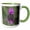 Green/White, variant on 3drose, Macro Photograph of a Bowles Mauve Wallflower Blooming in the Winter., 15oz Mug