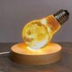 thumbnail image 3 of Wooden LED Light Base, Round LED Light Display Base Plate USB Powered Desktop Display Base Stand Ornament for Crystal Ball Jewelry Glass Resin Art Acr, 3 of 5
