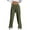 Olive Green, variant on HBYJLZYG Straight Wide Leg Pants, Jogger Pants For Womens Drawstring Elastic Waist Casual Solid Color With Pocket Lounge Pants For Workout Running