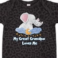 thumbnail image 4 of Inktastic My Great Grandpa Loves Me Cute Elephants Clouds Moon Stars Boys or Girls Baby Bodysuit, 4 of 5